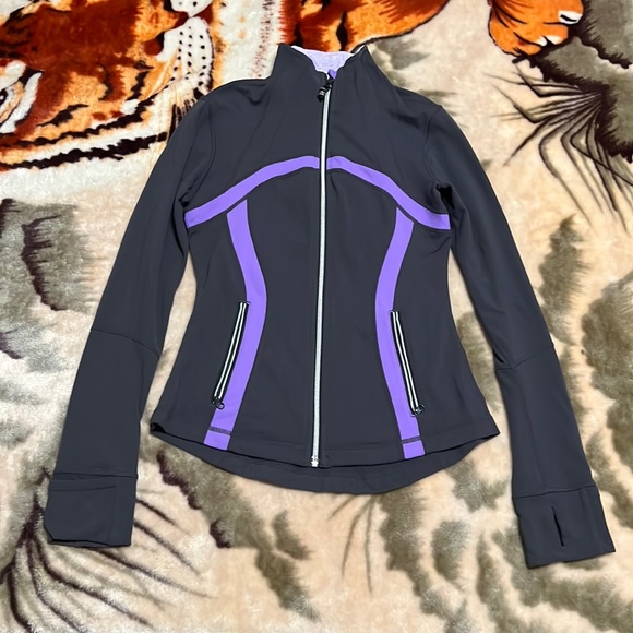 lululemon athletica Jackets & Blazers - Lululemon Gray Purple Women’s Zip Up Jacket 4